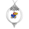 Kansas Jayhawks Glitter Charm Ornament