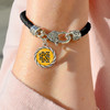 Kennesaw State Owls Bracelet- Harvey Leather Twisted Rope