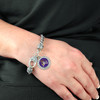 East Carolina Pirates Round Crystal Braided Clasp Bracelet