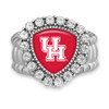 Houston Cougars Stretch Ring- Crystal Shield