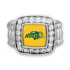 North Dakota State Bison Stretch Ring- Crystal Square