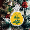 North Dakota State Bison Christmas Ornament- Snowman with Baseball Jersey