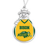 North Dakota State Bison Christmas Ornament- Snowman with Football Jersey