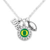 Oregon Ducks Necklace- Football, Love and Logo