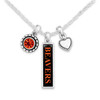 Oregon State Beavers Necklace- Triple Charm