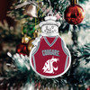 Washington State Cougars Christmas Ornament- Snowman with Basketball Jersey