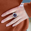 Virginia Cavaliers Stretch Ring- Crystal Round