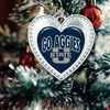 Utah State Aggies Christmas Heart Ornament