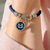 Utah State Aggies Bracelet- Harvey Leather Twisted Rope