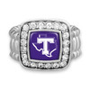 Tarleton State Texans Stretch Ring- Crystal Square