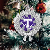 Tarleton State Texans Christmas Ornament- Peppermint Wreath with Team Logo