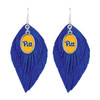 Pittsburgh Panthers Earrings- Boho with Silver Logo Charm