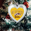 Western Michigan Broncos Christmas Heart Ornament