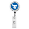 Buffalo Bulls Belt Clip Badge Reel- Crystal