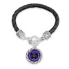 Central Arkansas Bears Bracelet- Black Leather Toggle