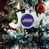 James Madison Dukes Christmas Ornament- Joy with Team Logo