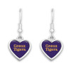 Spirit Slogan Heart College Earrings