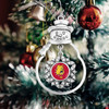 Ferris State Bulldogs Christmas Ornament- Snowman with Hanging Charm