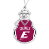 Eastern Kentucky Colonels Christmas Ornament- Snowman with Basketball Jersey