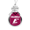 Eastern Kentucky Colonels Christmas Ornament- Snowman with Football Jersey