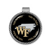 Wake Forest Demon Deacons Visor Clip- Striped State Background