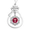 Troy Trojans Christmas Ornament- Snowman with Hanging Charm