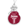 Troy Trojans Christmas Ornament- Snowman with Baseball Jersey