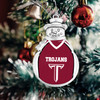 Troy Trojans Christmas Ornament- Snowman with Football Jersey