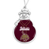 Texas State Bobcats Christmas Ornament- Snowman with Baseball Jersey