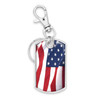 American Flag Dog Tag Key Chain