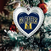 Murray State Racers Christmas Heart Ornament