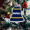 Northern Arizona Lumberjacks Christmas Ornament- Bell with Team Logo Stripes