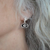 Georgia Bulldogs Lydia Silver Earrings