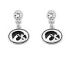 Iowa Hawkeyes Lydia Silver Earrings