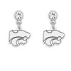 Kansas State Wildcats Lydia Silver Earrings