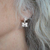 Michigan Wolverines Lydia Silver Earrings