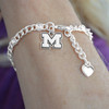 Michigan Wolverines Lydia Silver Bracelet