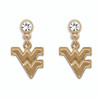 West Virginia Mountaineers Lydia Gold Earrings