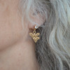 West Virginia Mountaineers Lydia Gold Earrings