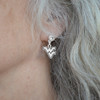 West Virginia Mountaineers Lydia Silver Earrings