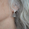 Arizona Wildcats Lydia Silver Earrings
