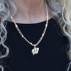 Wisconsin Badgers Lydia Silver Necklace