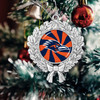 Texas San Antonio Road Runners Christmas Ornament- Peppermint Wreath with Team Logo