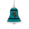 Coastal Carolina Chanticleers Christmas Ornament- Bell with Team Logo Stripes