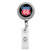 Route 66 Rope Edge Badge Reel - Belt Clip