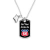 Route 66 Rearview Mirror Dogtag Charm - Missouri