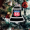 Route 66 Bell with Stripes Ornament