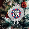 Route 66 Wreath Mint Swirl Ornament