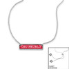Colorado State Pueblo Thunderwolves Necklace- Nameplate (Adjustable Slider Bead)