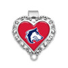 Colorado State Pueblo Thunderwolves Visor Clip- Heart Visor Clip with Plain Logo